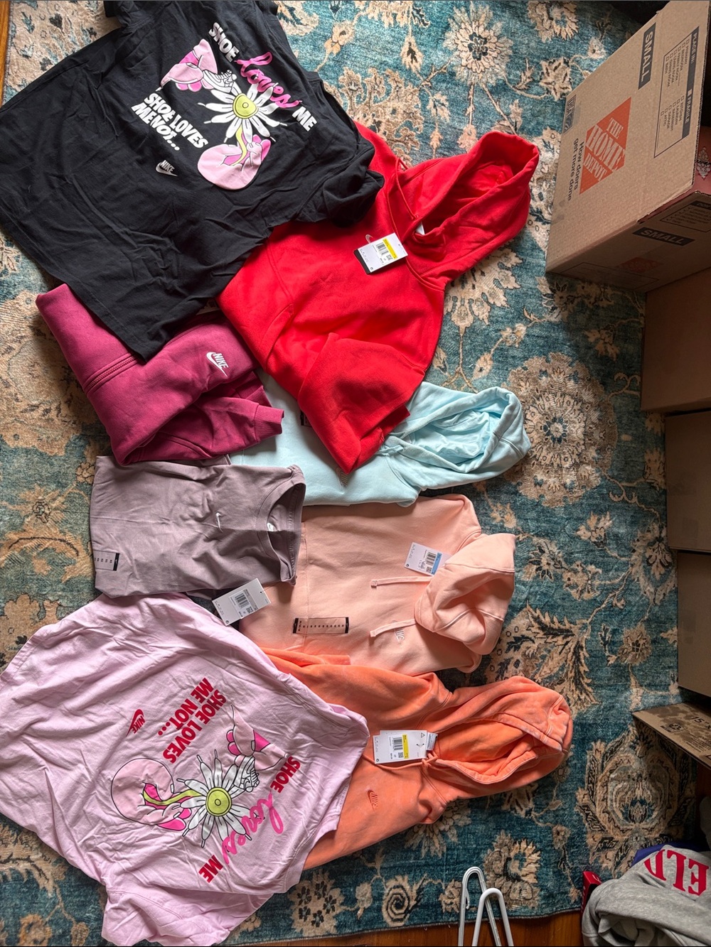 Nike Hoodie and Tops Bundle - Pink, Coral, Peach, Mint, Lavender